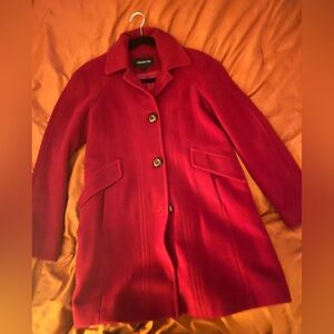 London Fog Red Trench Coat Classic Design